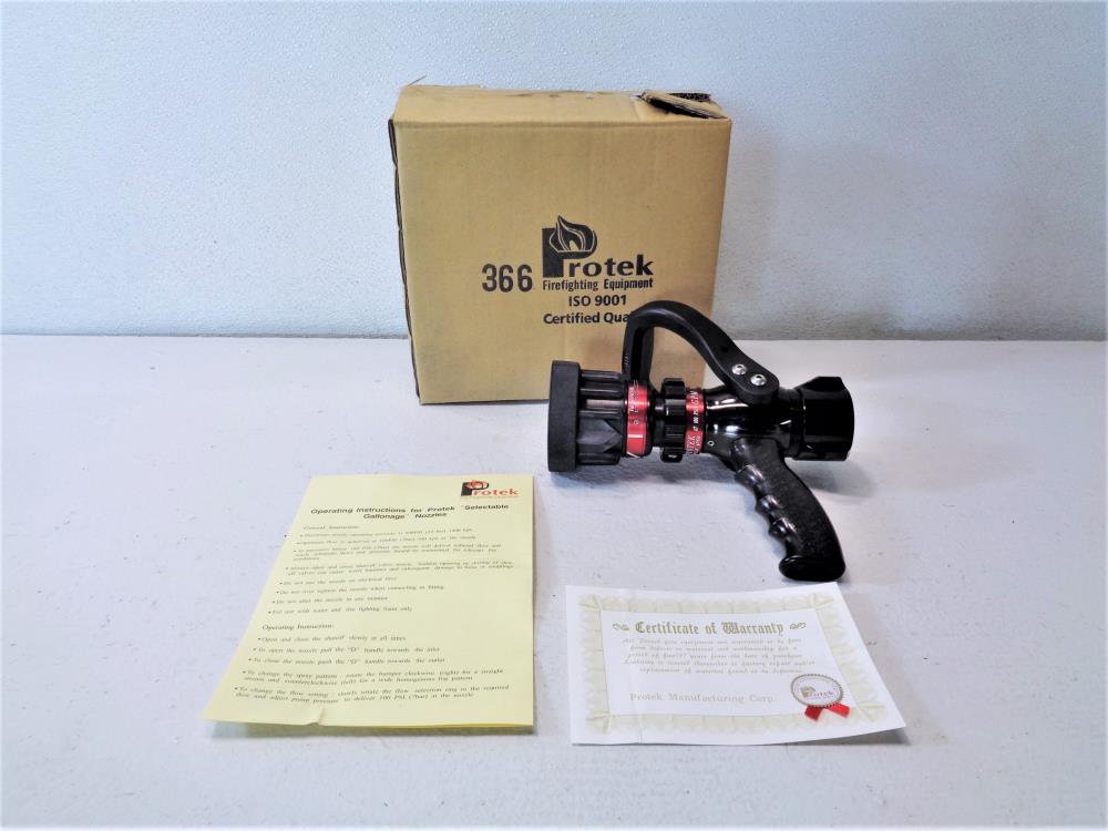 Protek Style #366 1-1/2" Selectable Gallonage Firefighting Nozzle